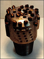 Photo of a diamond-studded drill bit.