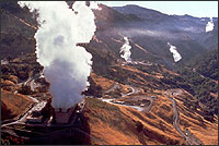 Photo of dry steam power plants.