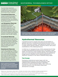 Hydrothermal Resources fact sheet