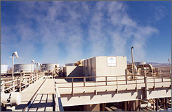 A geothermal power plant in Nevada.
