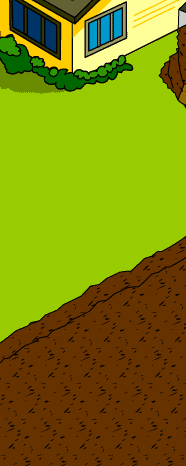 Simple illustration showing the removal of heat from a building space and transfer to the ground to provide space cooling.