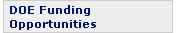 DOE Funding Opportunities