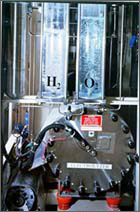 Photo of hydrogen production at the Schatz Energy Research Center in Arcata, California.