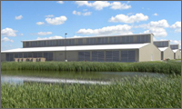 Aerial image of Yahoo!'s data center in Lockport, New York.