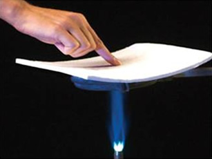 Aerogel insulation is so effective at preventing heat transfer that it can protect a bare hand held over a flame.