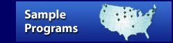 Image of a blue box with a map of the United States and the text "Sample Programs," representing a link to the Sample Programs page of the Website.