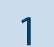 This image is of a the numeral one, representing the first step in the Turn-Key DSM Lighting process, Establish a Budget and Goals.