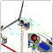 Illustration of the inside of a wind turbine.