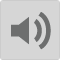 Illustration that represents an audio file. Waves, representing sound, travel away from a speaker.