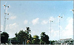 Photo of PV system that is installed in the village of Xcalak, Mexico.
