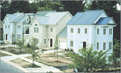 Photo of a home that has thin film material integrated on the roof.