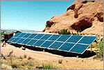 Photo of a PV array in Canyonlands.