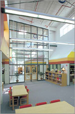 Photo of a classroom with daylighting and lighting retrofits.