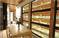Photo of the interior of the University of Virginia Solar Decathlon house.