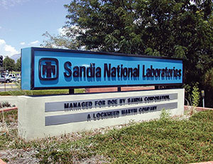 Image of a sign that says Sandia National Laboratory