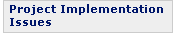 Project Implementation Issues