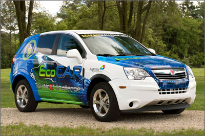 Photo of EcoCAR competition car.