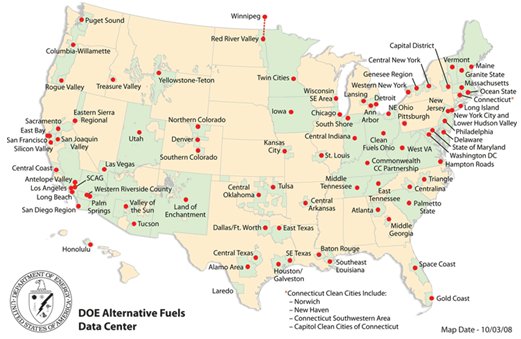 map of us cities. Map of the U.S. showing the