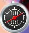 Photo of fuel gauge.