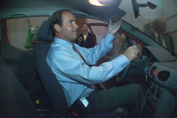Congressman Wamp in a Research Vehicle
