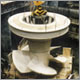 Photo of a Propeller hydropower turbine.
