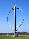 An eggbeater-style wind turbine named after its French inventor Darrieus.