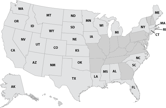 Map of the United States