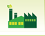 Graphic of a green factory building.