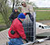 Photograph of on-site installation of solar PV system