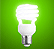 Photo of a fluorescent light bulb.