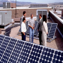 A group on people on a rooftop A group on people on a rooftop