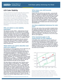 Thumbnail photo of the first page of the LED Color Stability fact sheet.
